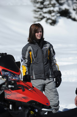 Women riding their sleds